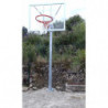 JGO CANASTAS GALVANIZADAS MINIBASKET MONOTUBO NEW TUBO 114 MM FIJAS CON BASE ANCLAJE-SIN TABLERO,ARO