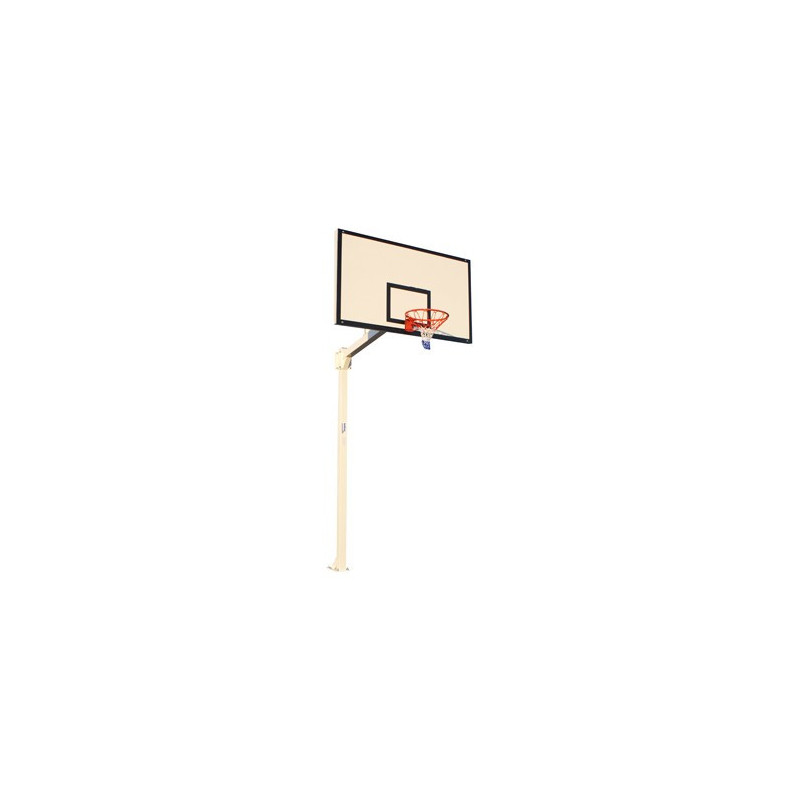JUEGO CANASTAS BALONCESTO DELUXE MONOTUBO FIJAS CON BASE PARA ANCLAJE -SIN TABLERO NI ARO-