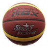 BALÓN BALONCESTO CUERO ROX R-FIGHTER COLOR MARRÓN/AMARILLO TALLA 7