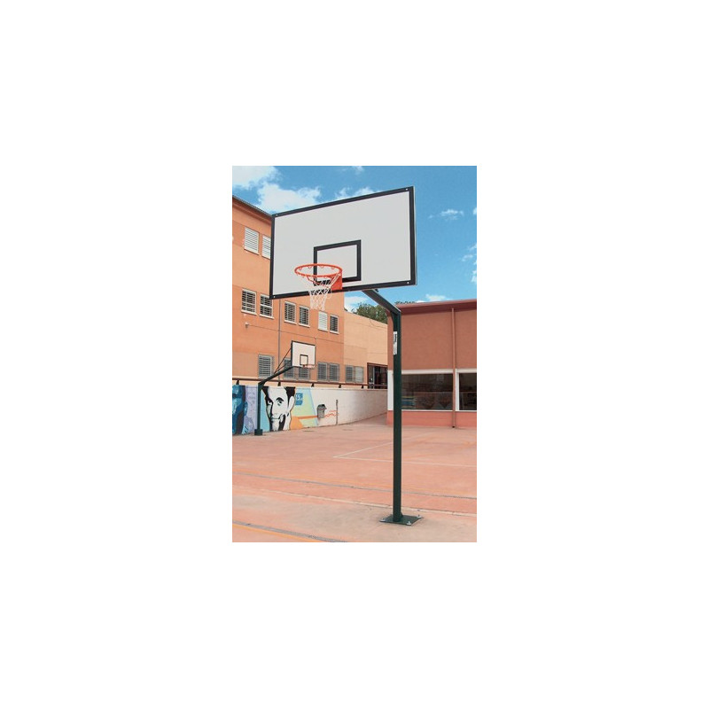 JUEGO CANASTAS BALONCESTO MONOTUBO NEW TUBO 114 MM FIJAS  -SIN TABLERO, ARO- CON BASE DE ANCLAJE